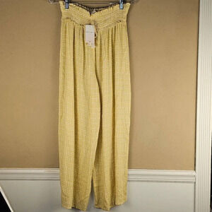 NWT‎ Kiwi & Punch Womens Sunflower Wide Leg Pants Medium